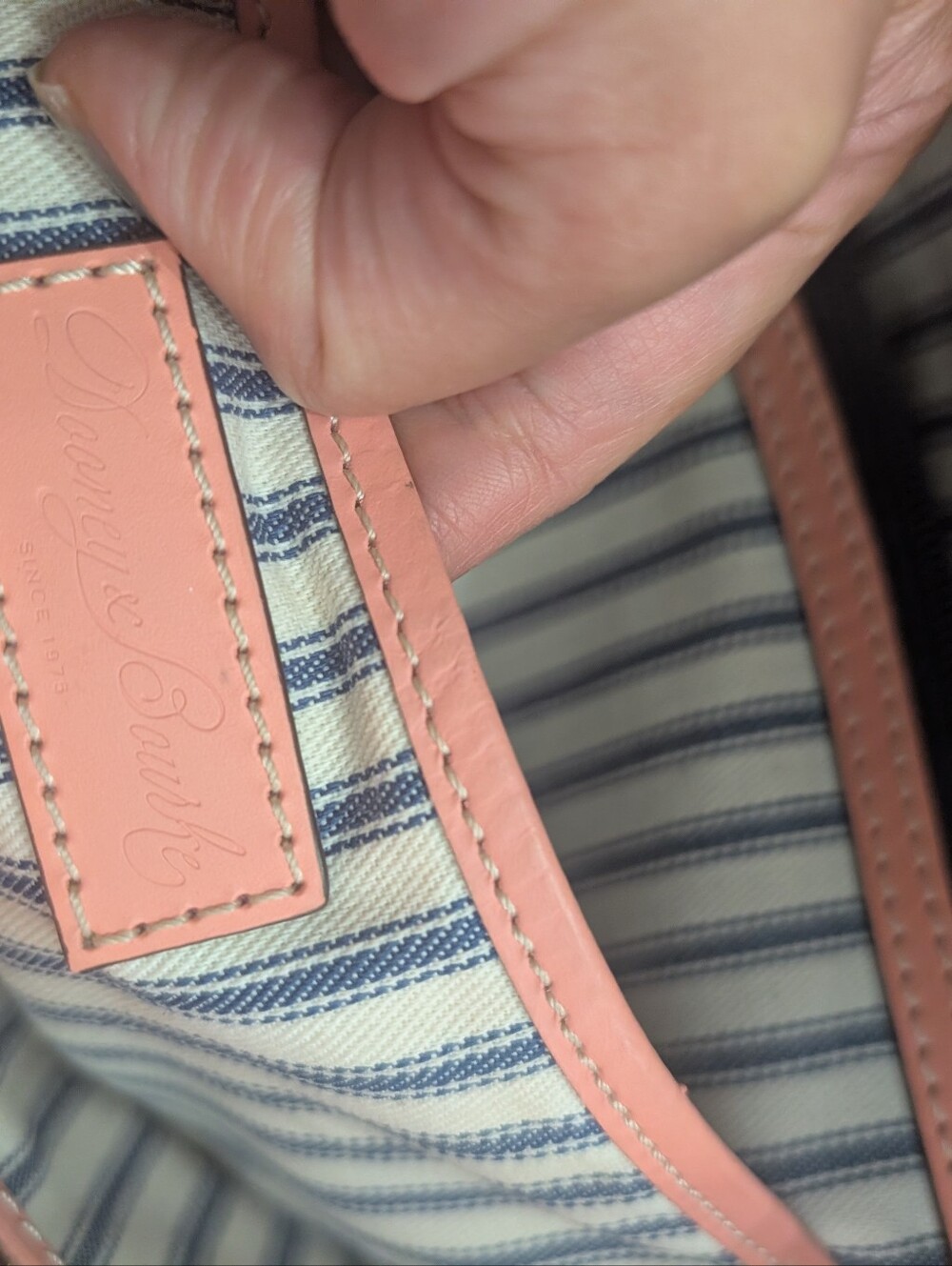 Dooney & Bourke Coral Pink Leather Tote - Picture 11 of 12